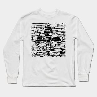 Heraldic lily black Long Sleeve T-Shirt